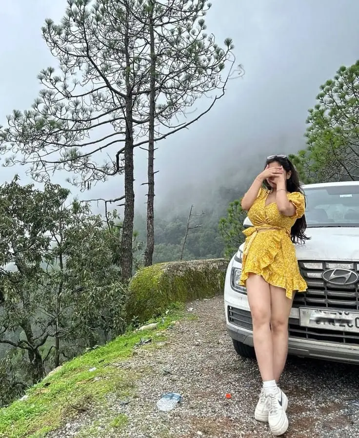 Yellow printed warp dress